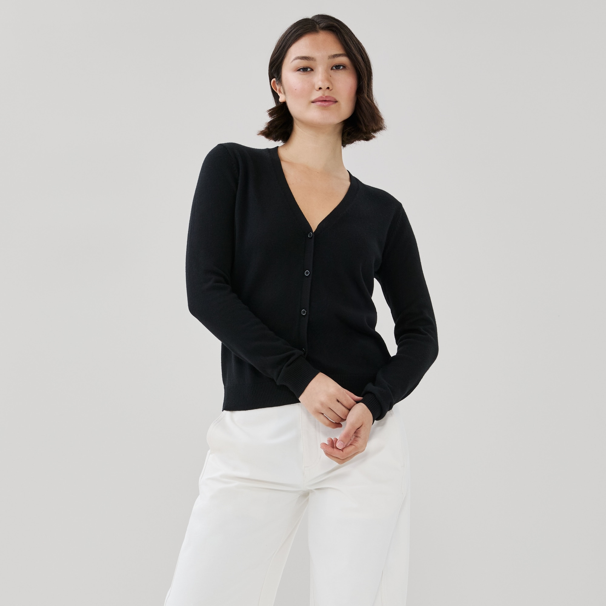 Cotton Cashmere Blend Cardigan