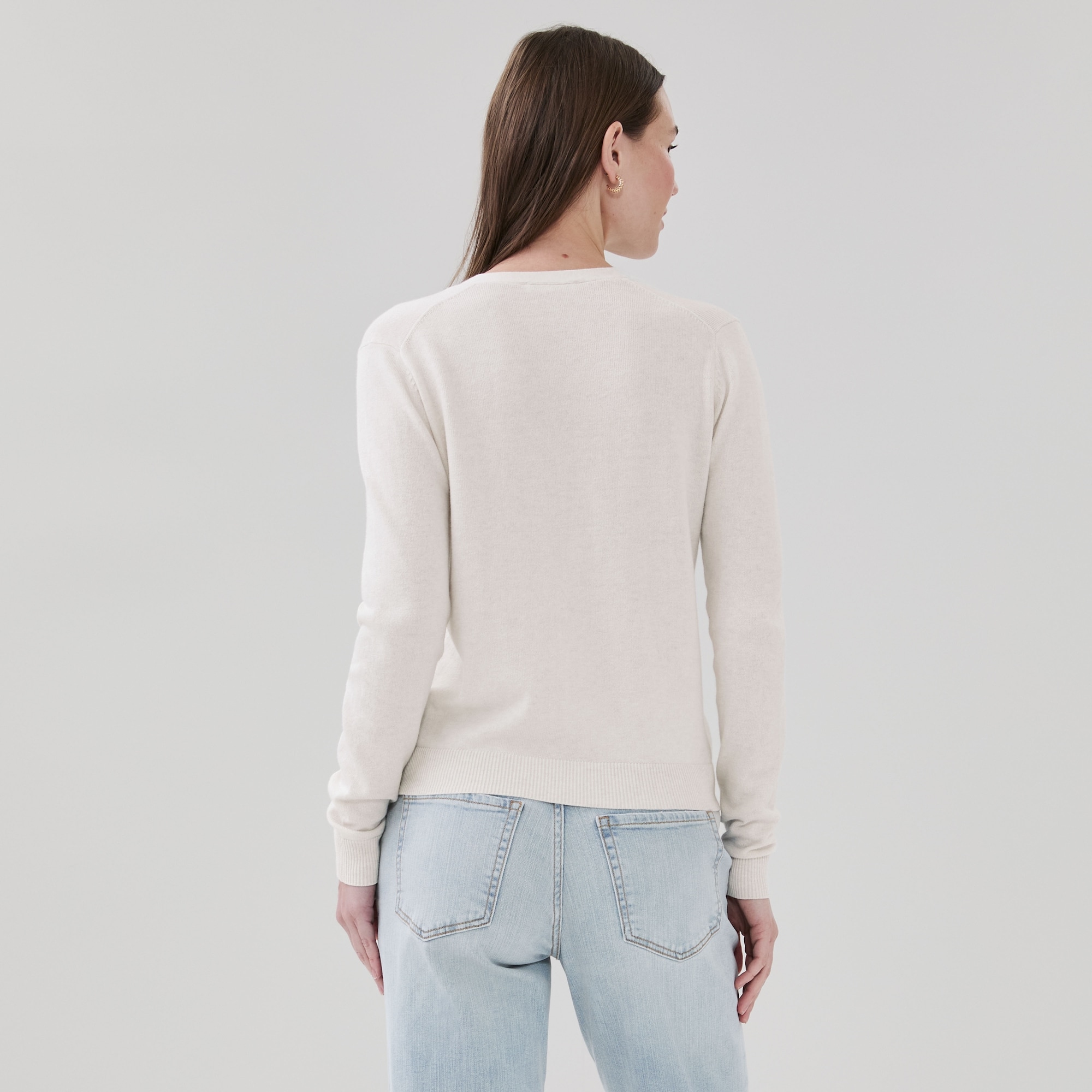 Cardigan en coton et cachemire mélangé