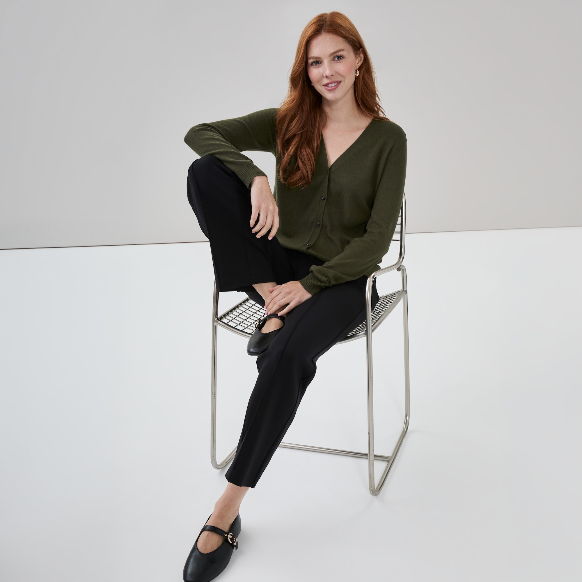 Cardigan en coton et cachemire mélangé