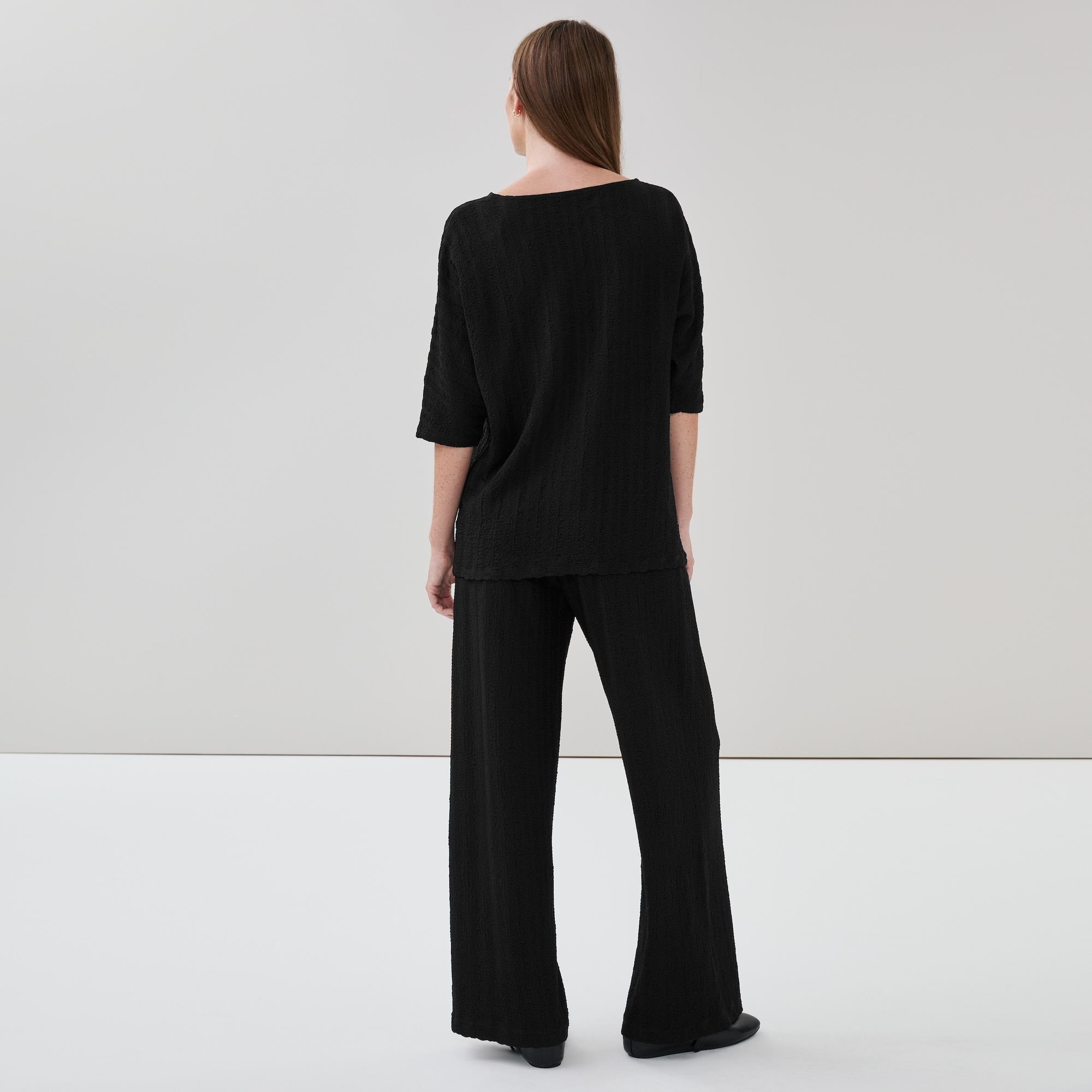 Crinkled Dolman Sleeve Top