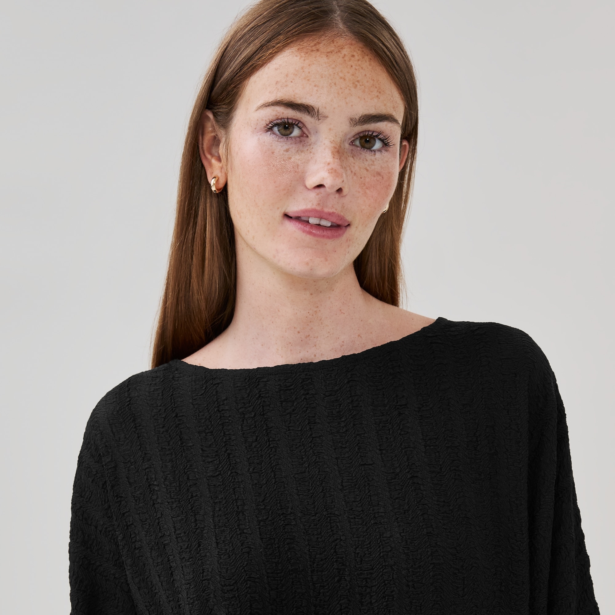 Crinkled Dolman Sleeve Top