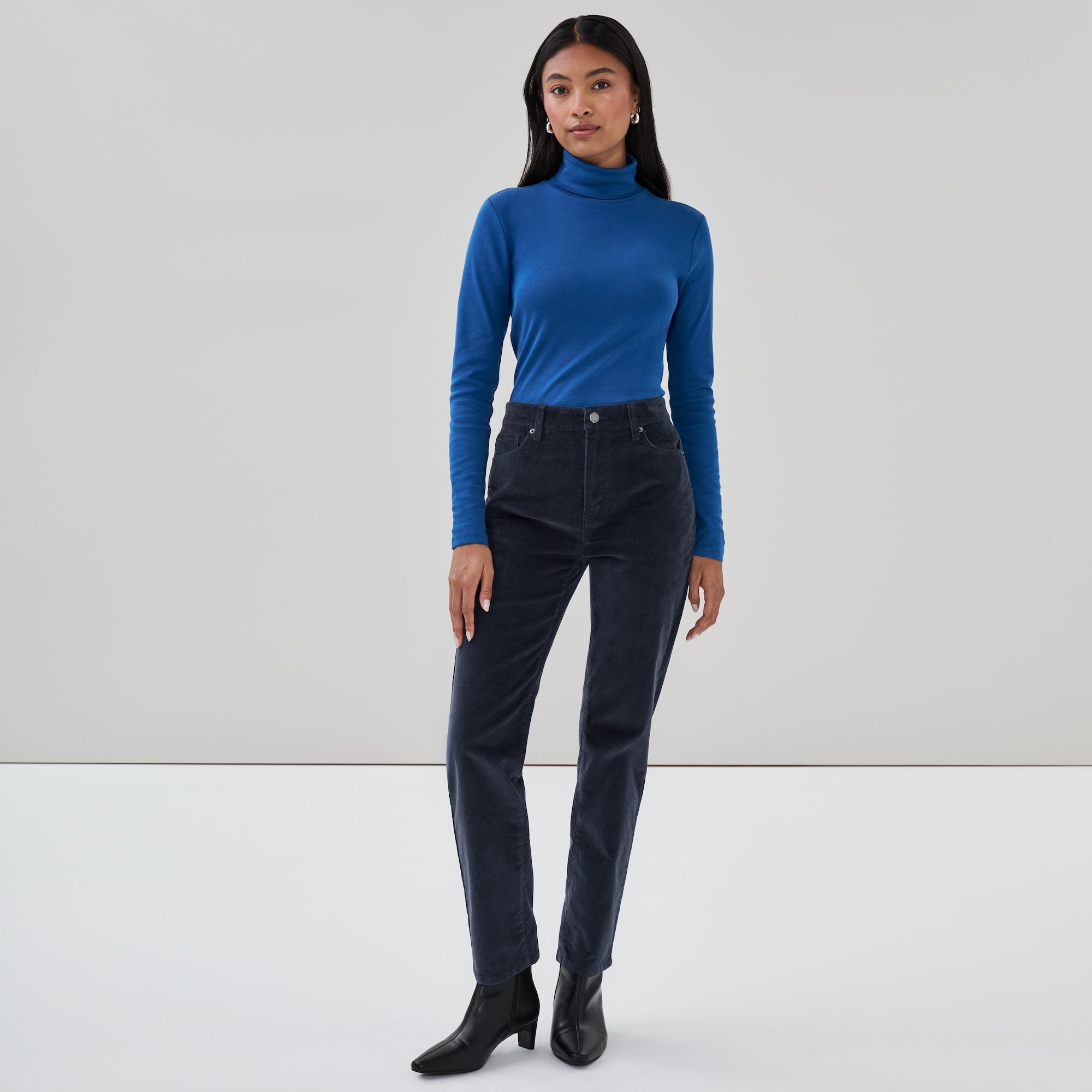 Pantalon étroit en velours côtelé