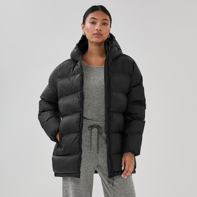 Hooded Puffer Jacket - Black