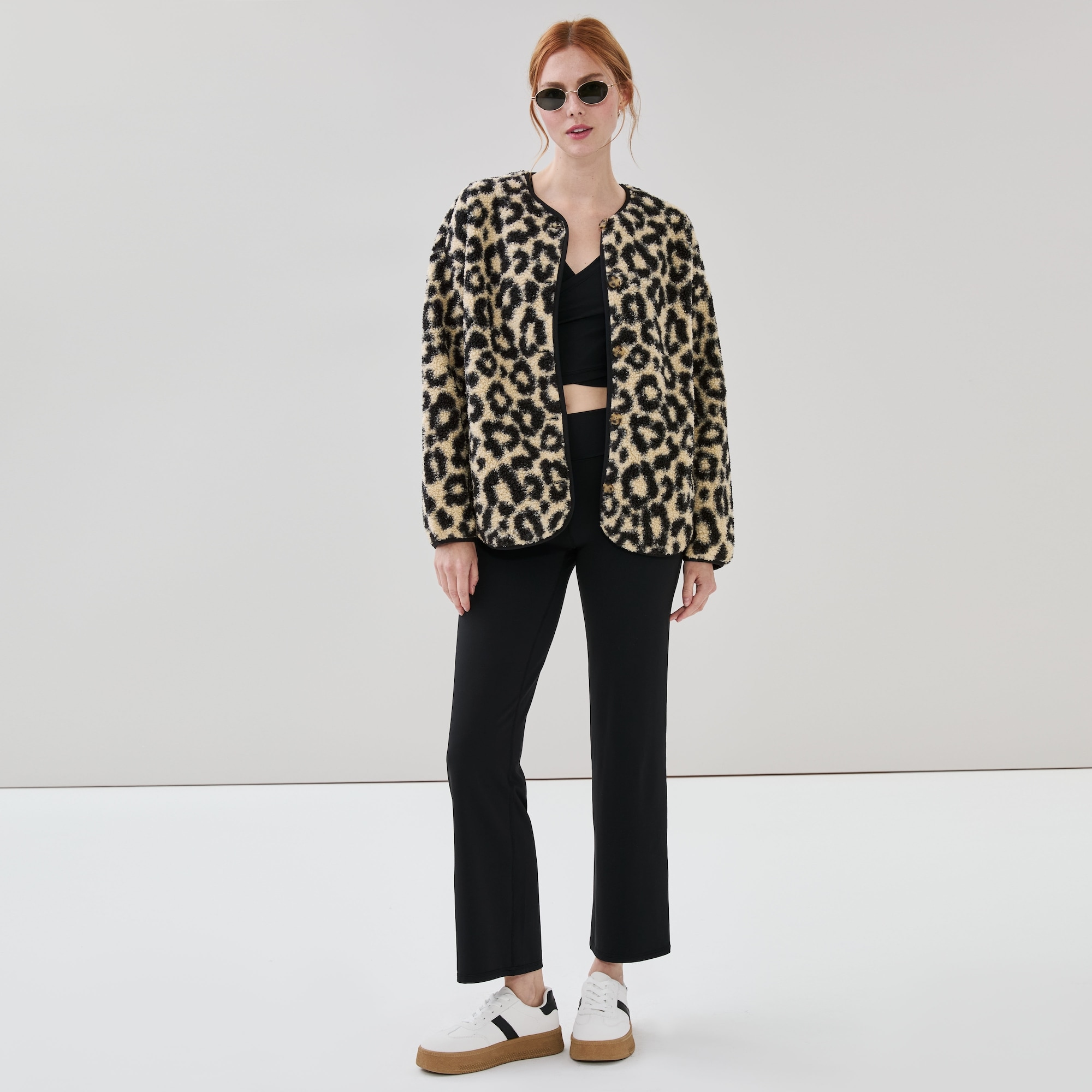 Teddy Fleece Printed Jacket