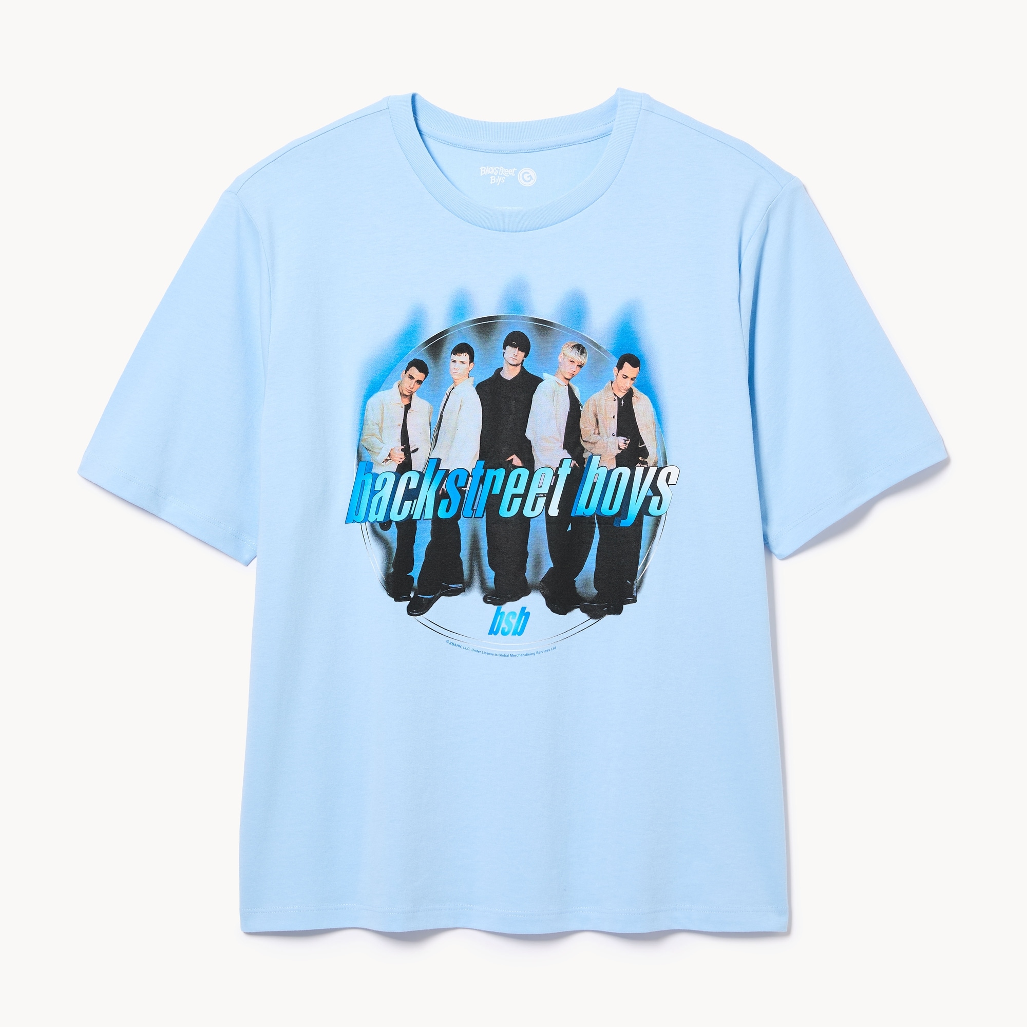 BACKSTREET BOYS グッズ Backstreet Boys Oversized T-Shirt in Powder Blue from Joe Fresh
