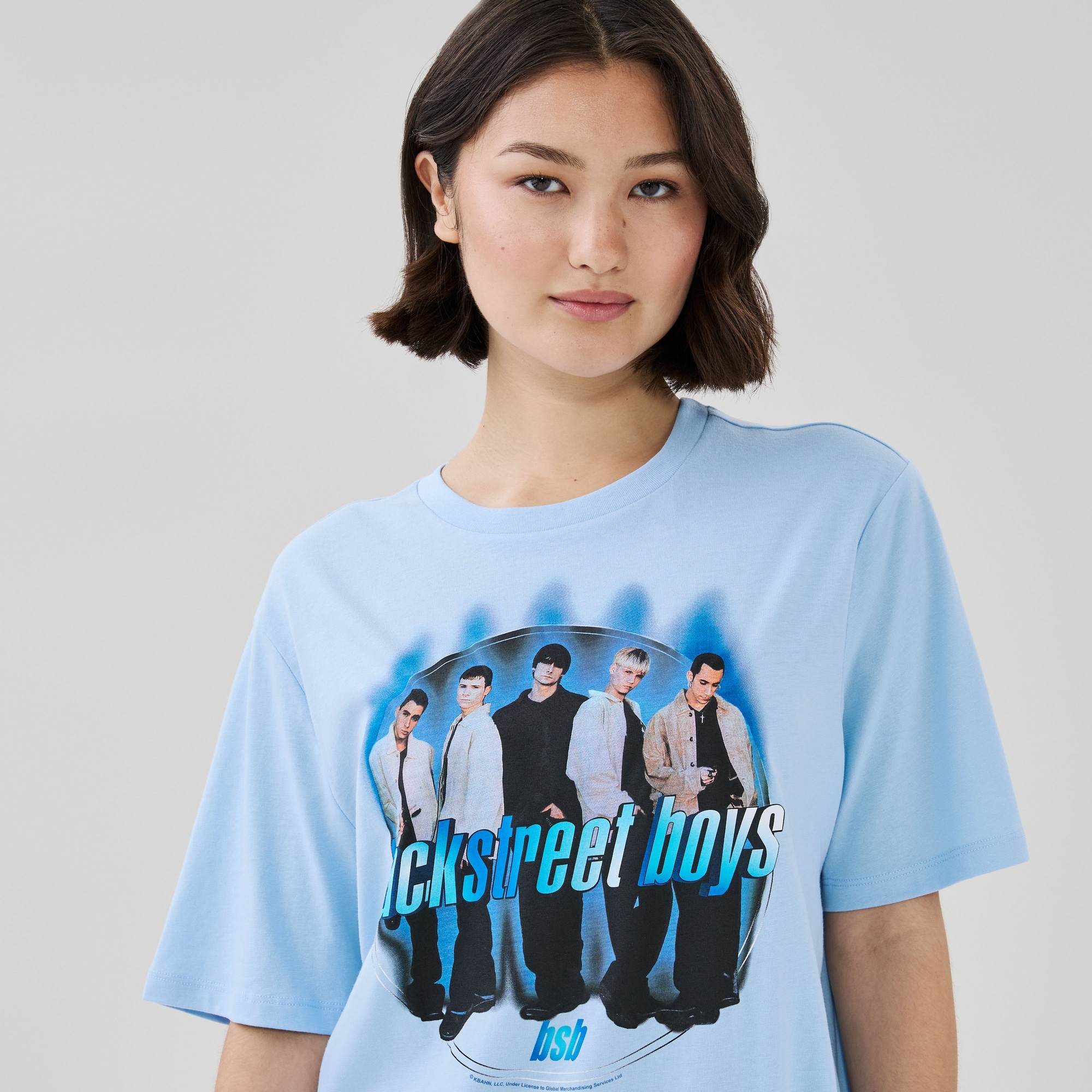 Backstreet Boys Oversized T-Shirt in Powder Blue from Joe Fresh