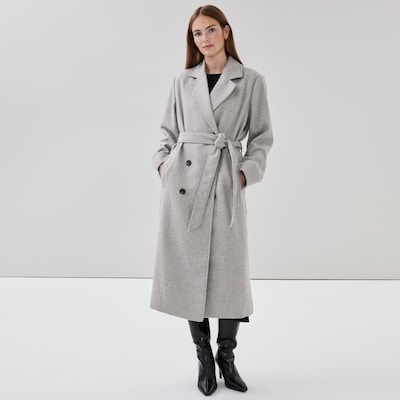 Trenchcoat à boutonnage double - Mélange De Gris Pâle