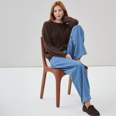 Crewneck Sweater - Dark Brown