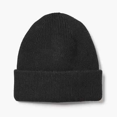 Ribbed Beanie - Black