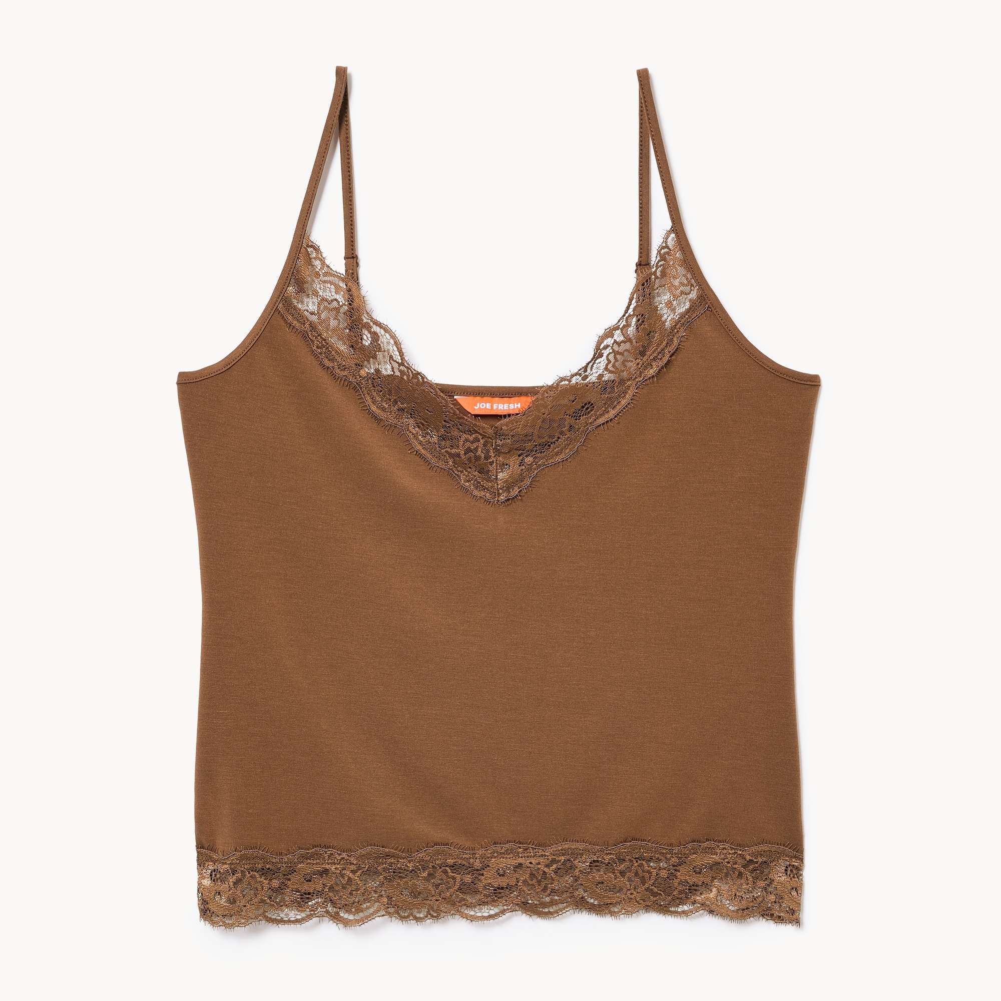 Lace Tank in Brown from Joe Fresh
