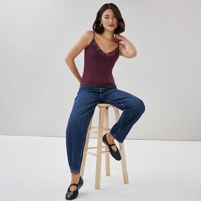 Lace Tank - Dark Plum