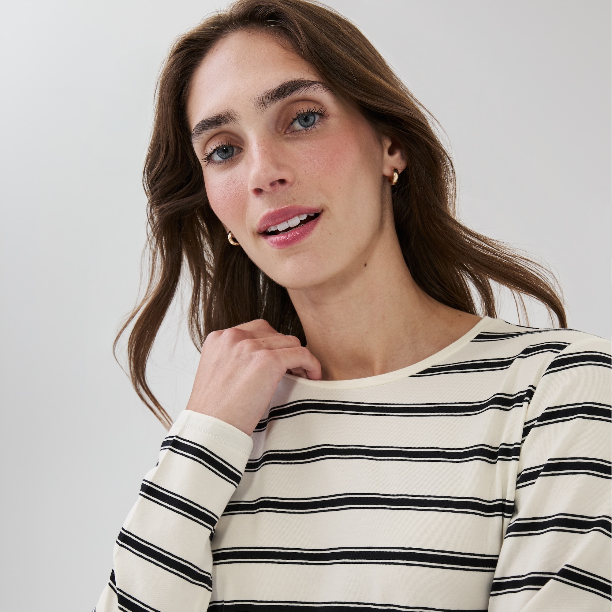 Striped Classic Fit Long Sleeve Top