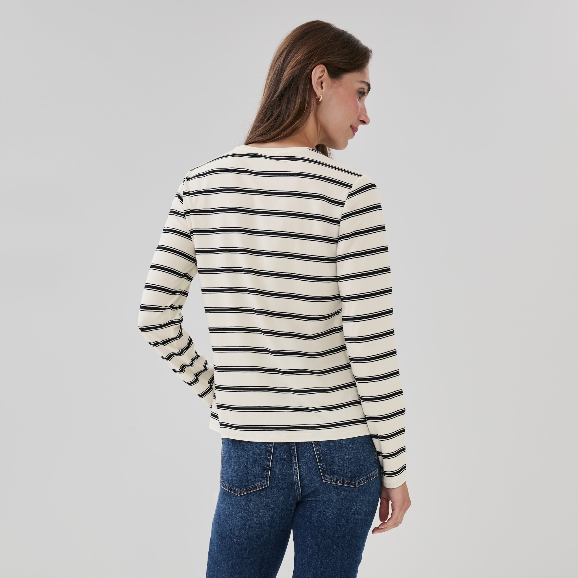 Striped Classic Fit Long Sleeve Top
