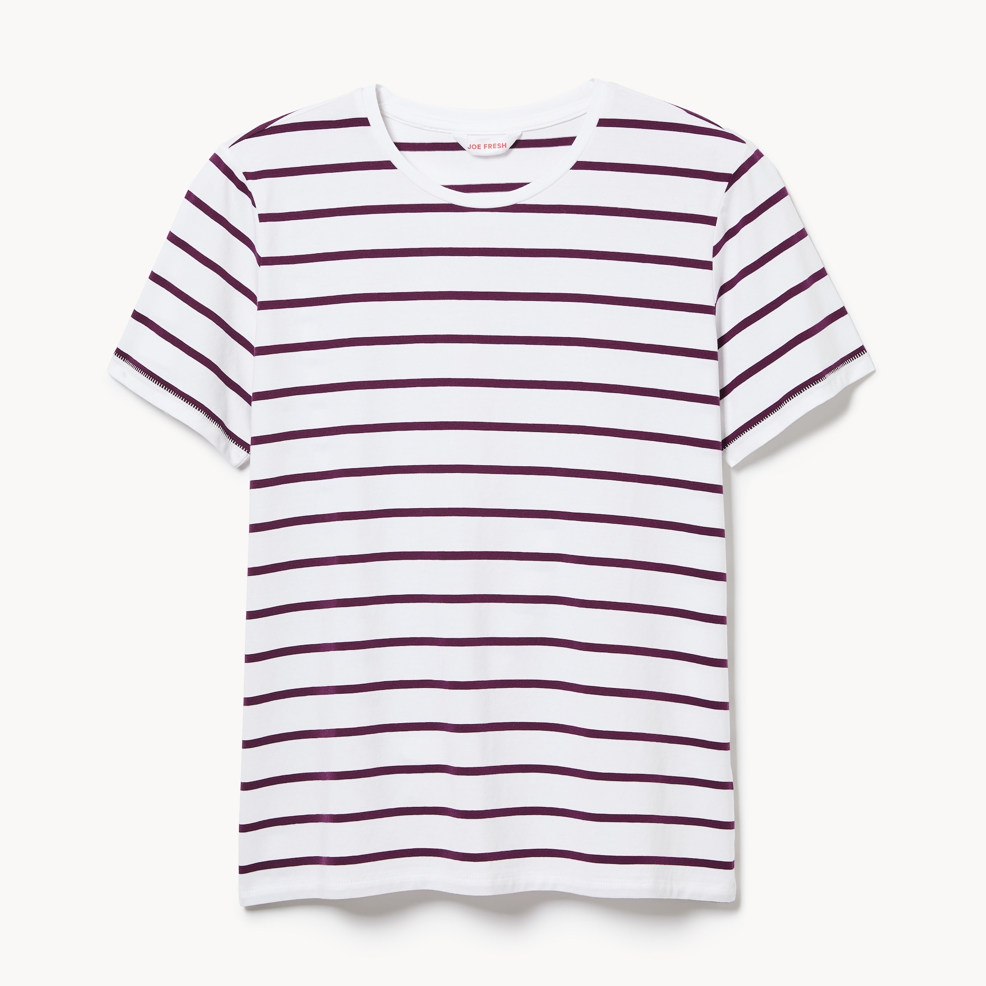 T-shirt ras du cou à rayures