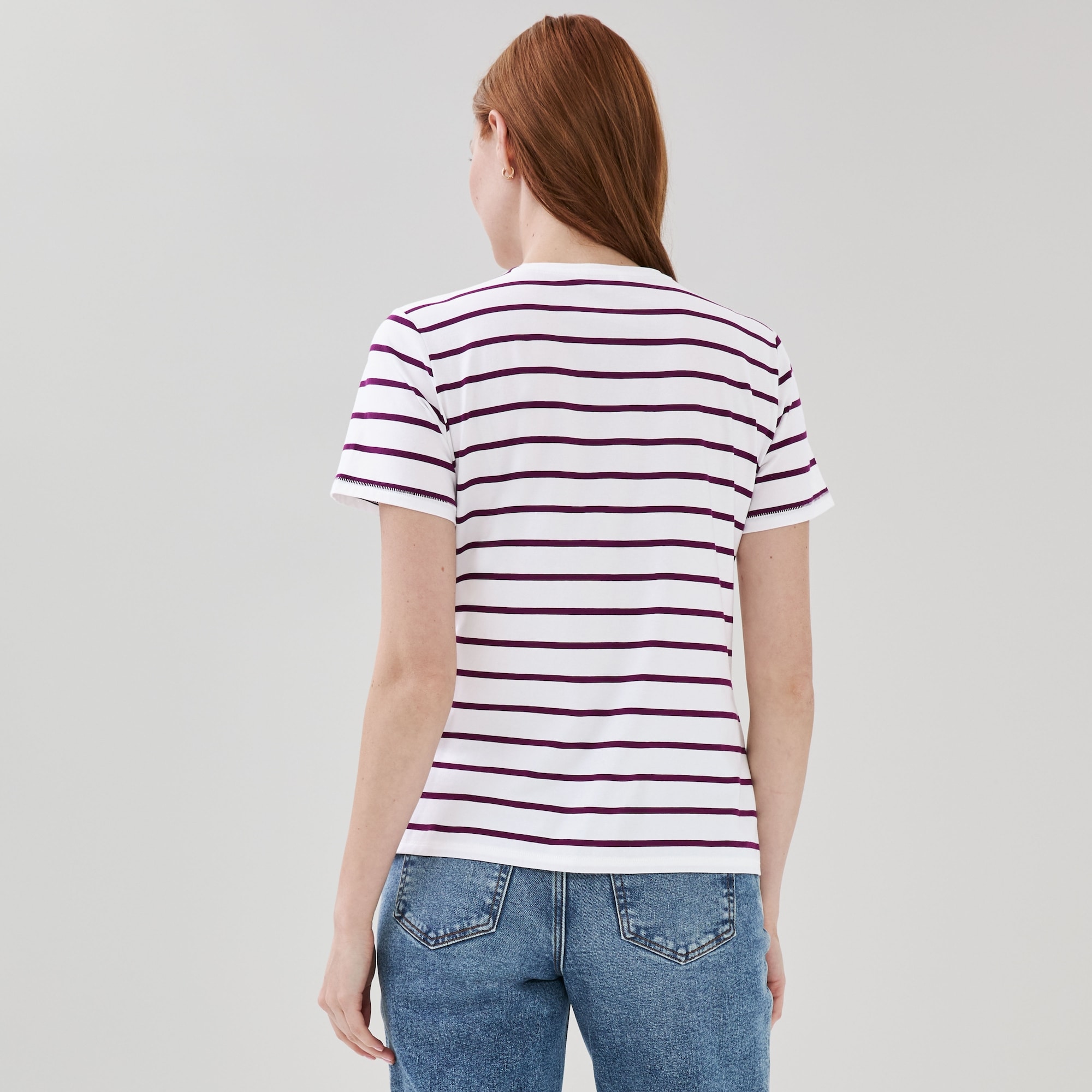 T-shirt ras du cou à rayures