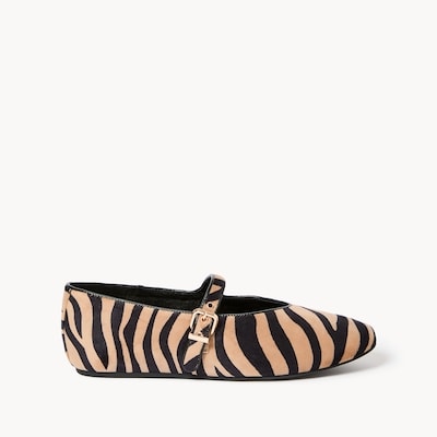 Mary Jane Flats - White Sand Mix