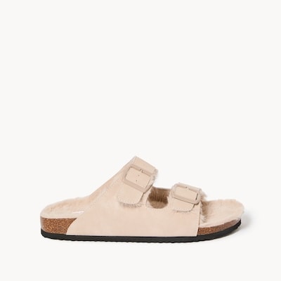 Double Buckle Sandals - Light Taupe