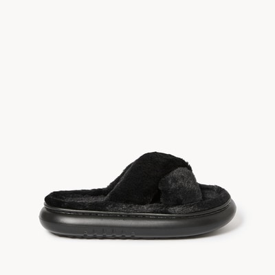 Faux Fur Slides - Black