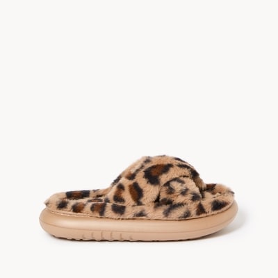 Faux Fur Slides - Brown