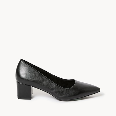 Block Heel Pumps - Black