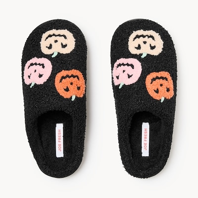 Pantoufles à motif de citrouille