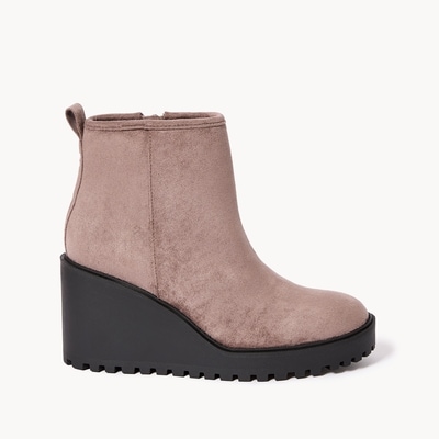 Wedge Ankle Boots - Taupe