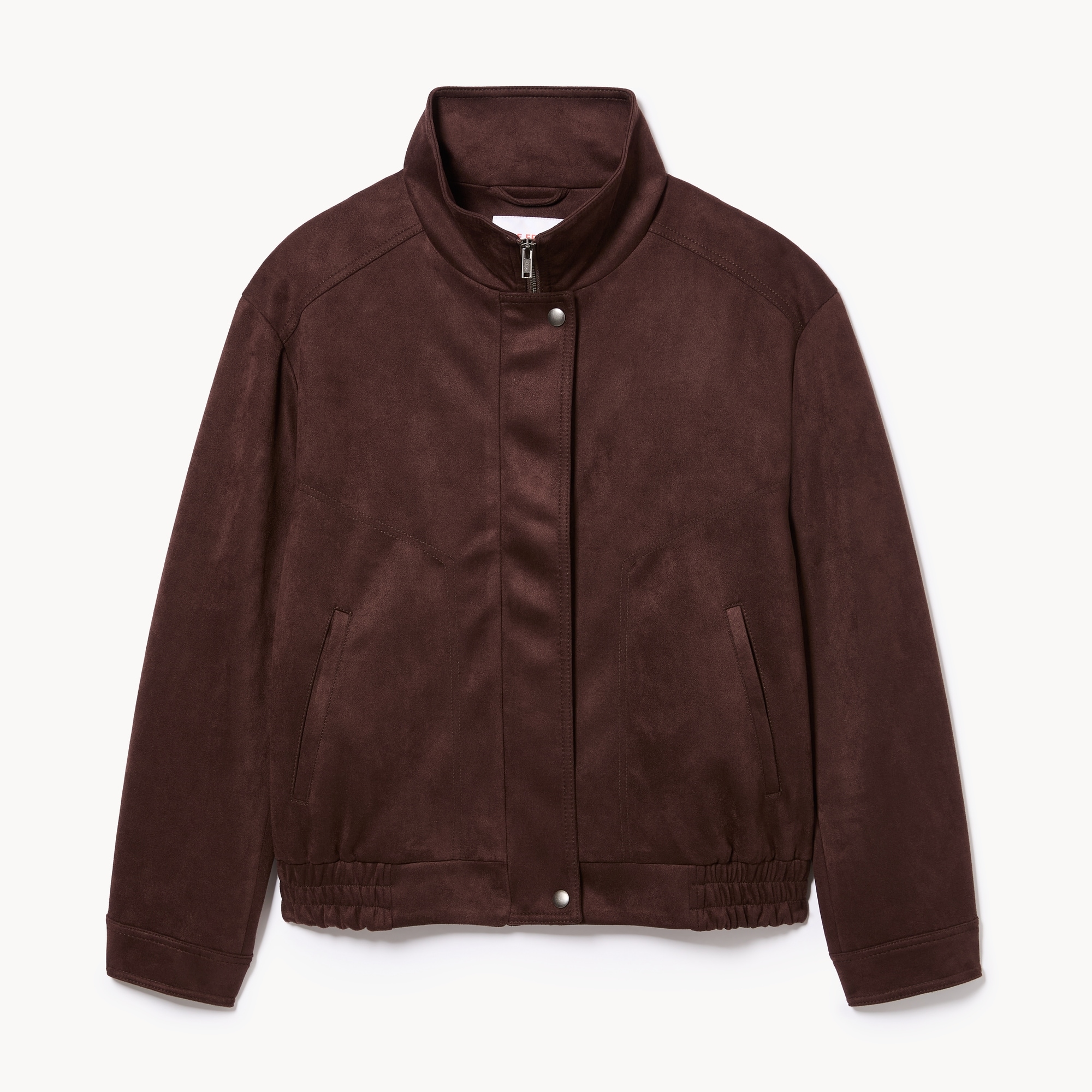 Faux Suede Bomber Jacket