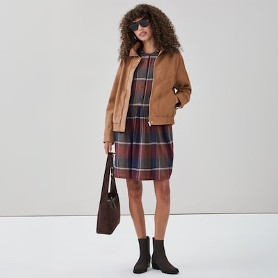 Blouson d’aviateur en similicuir - Brun