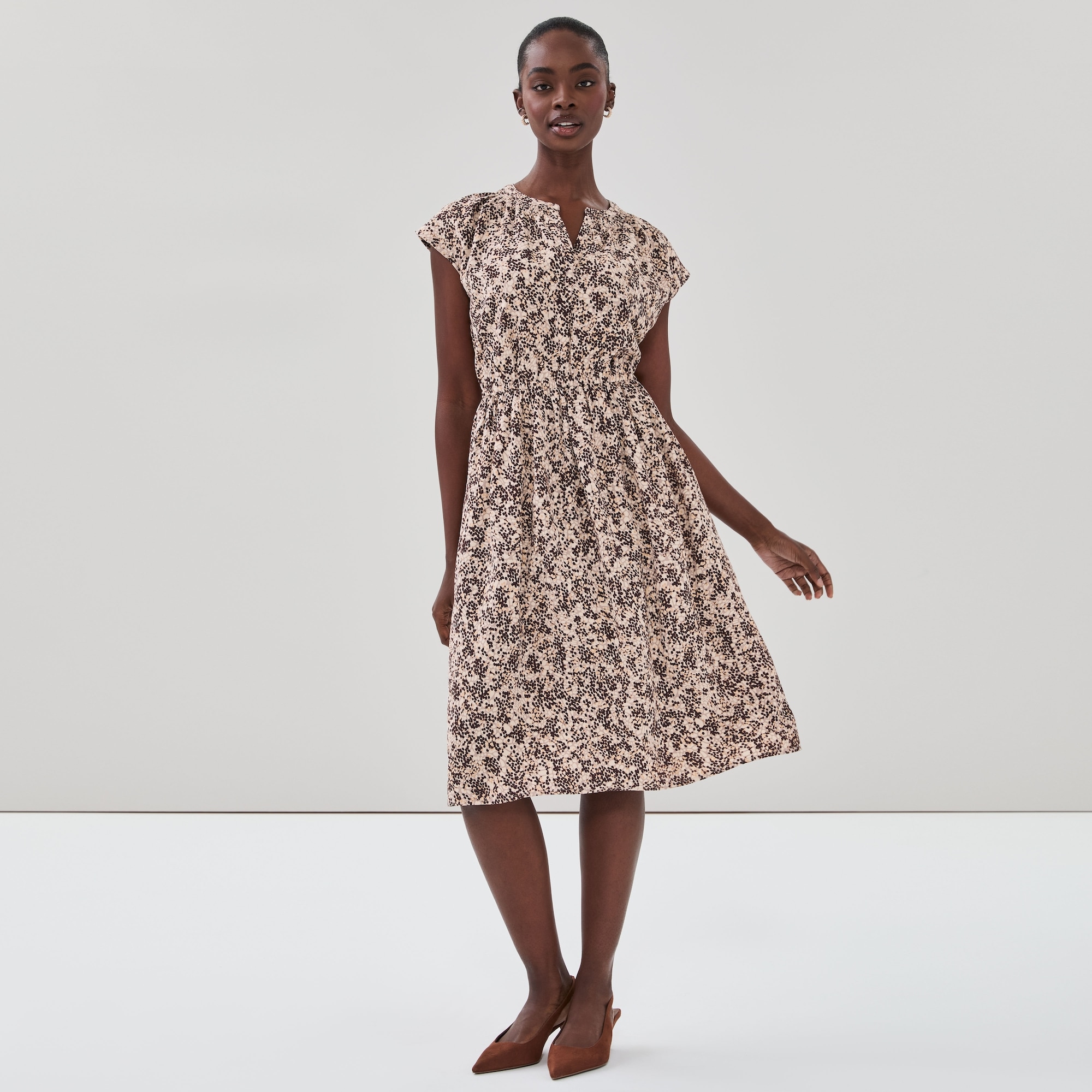 Robe imprimée en crêpe