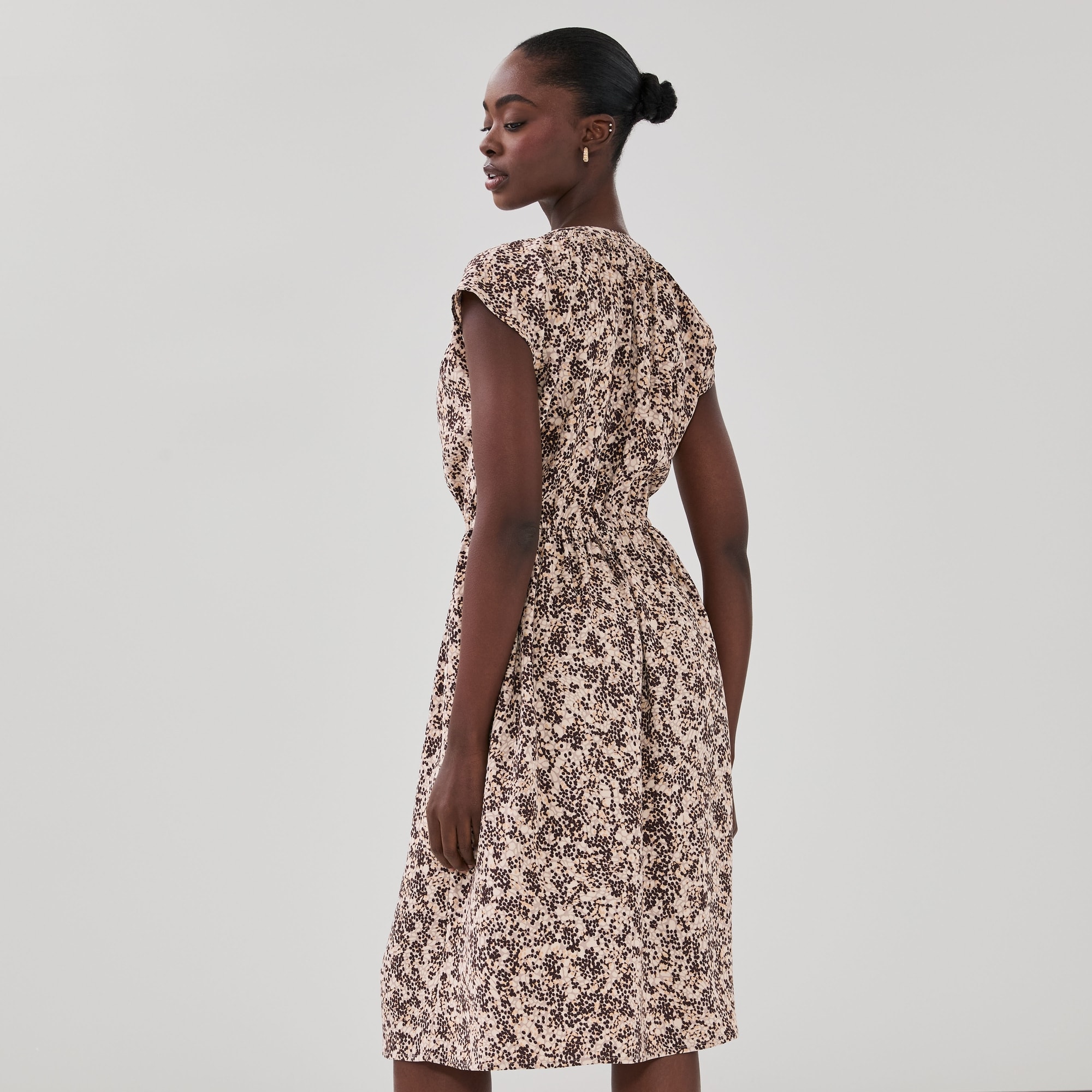 Robe imprimée en crêpe