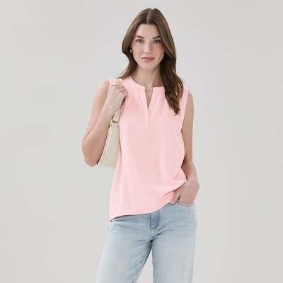 Crepe Sleeveless Top - Pale Pink