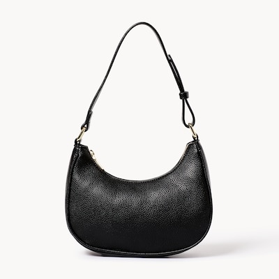 Sac à bandoulière en demi-lune - Noir