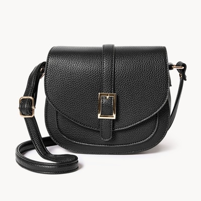 Crossbody Saddle Bag - Black