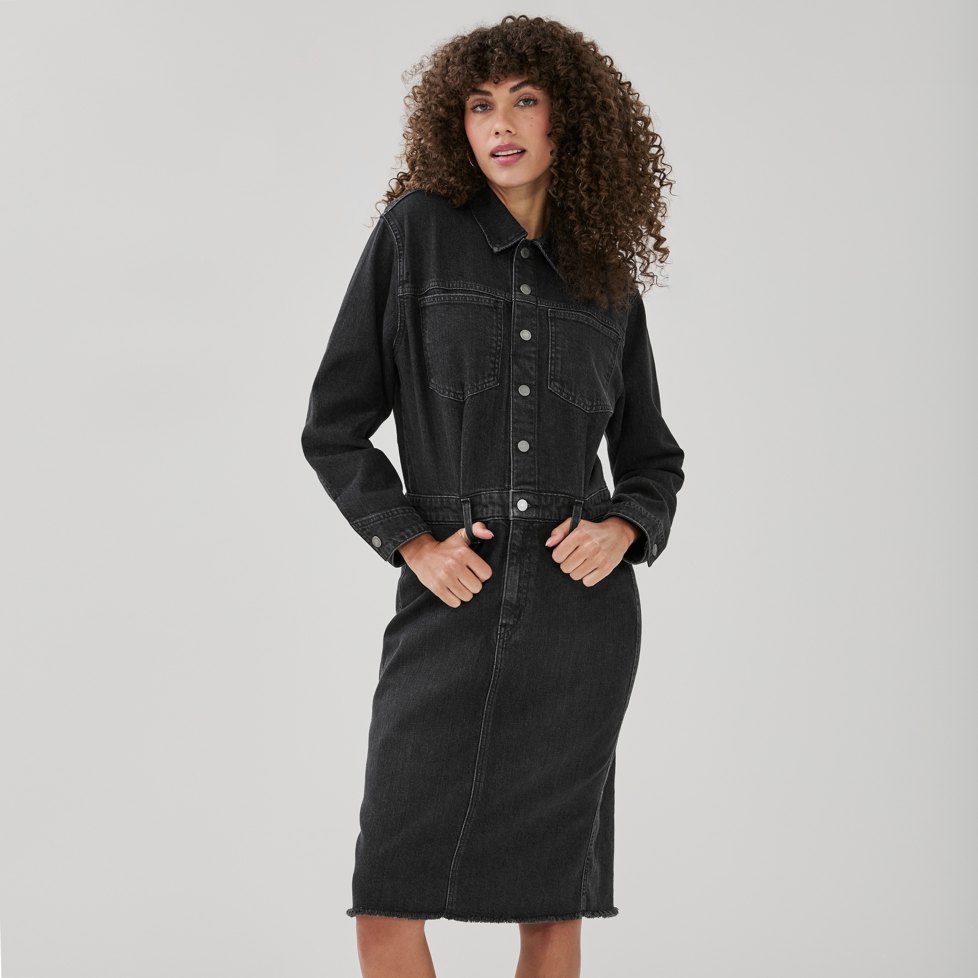 Levi Strauss Signature™ Gold Denim Dress in Black from Joe Fresh