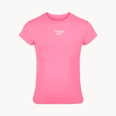 T-shirt à mancherons Reebok - Rose