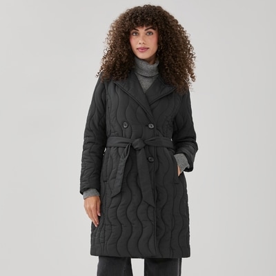 Veste matelassée à boutonnage double NVLT - Noir