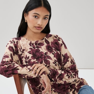 Chandail en tricot imprimé Novelti Classics - VIEUX ROSE