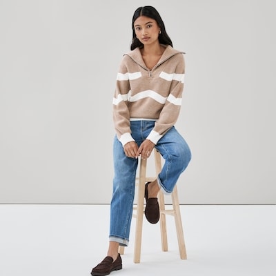 NVLT Half-Zip Sweater - Oat Mix