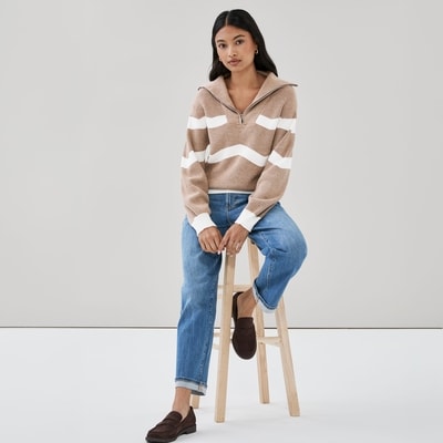 NVLT Half-Zip Sweater - Oat Mix
