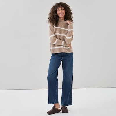 NVLT Mock Neck Sweater - Light Beige
