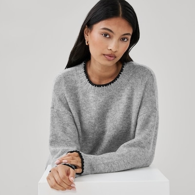 NVLT Crewneck Sweater - Light Grey Mix