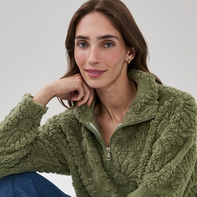 NVLT Quarter-Zip Sweatshirt - Dusty Green