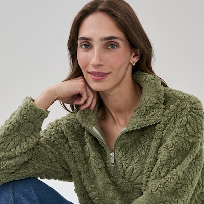 NVLT Quarter-Zip Sweatshirt - Dusty Green