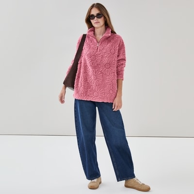 NVLT Quarter-Zip Sweatshirt - Dusty Rose
