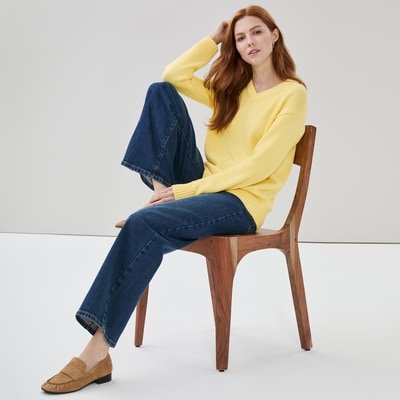 F6WR078615 SW PULLOVER,M,YLLW - Light Yellow