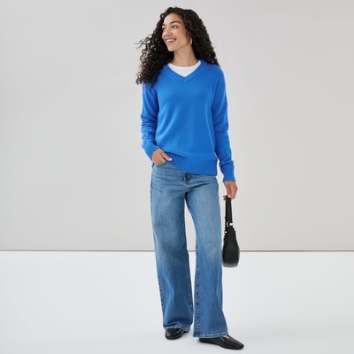 F6WR078615 SW PULLOVER,L,BLUE - Bright Blue