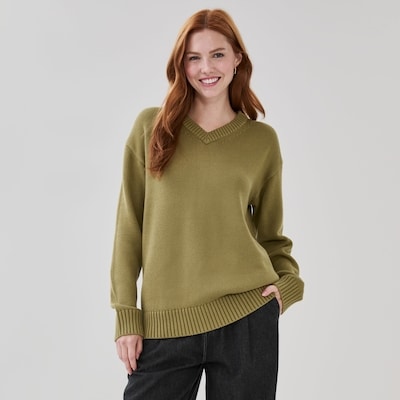F6WR078615 SW PULLOVER,XS,GRN - Olive