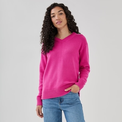 F6WR078615 SW PULLOVER,L,PINK - Bright Pink