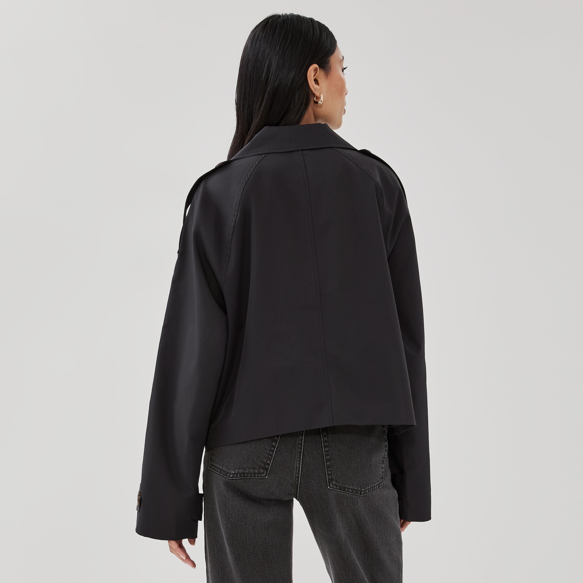 London Fog Cropped Trench Coat