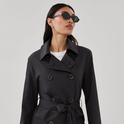 London Fog Trench Coat - Black